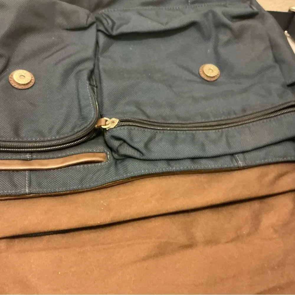 Fossil Messenger Bag navy & brown laptop
